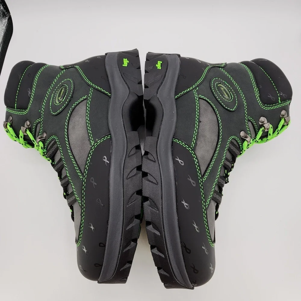 Lugz x Psychworld Ridgeline Chukka Boots Men 10 Black & Green Lace Up NEW in Box